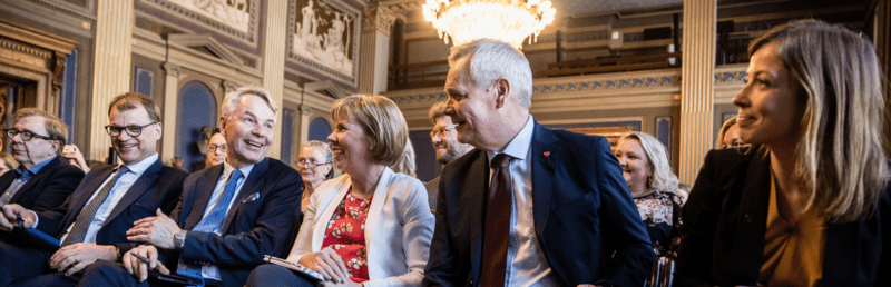 Hallitusneuvottelijoita kesällä 2019. LEHTIKUVA/VERKKOUUTISET